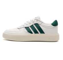 Adidas New LITECOURT Series Thick Sole Durable Comfortable White & Green Casual Commuting Skateboard Shoes JI2170 - White Green - View 2