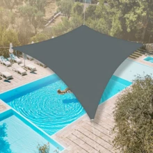 1 件深灰色长方形遮阳帆 6.5x9.8 英尺 - 适用于庭院、露台和泳池的防晒，防紫外线防风遮阳布 - 深灰色 - 查看 12