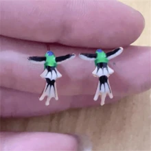 1 Pair Creative Cute Hummingbird Shaped Earrings, Fashionable Minimalist Bird Stud Earrings, Unique Party Jewelry Gift For Women - Yellow Gold - View 2