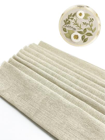 10pcs Plain Linen Fabric - 25*25cm, Suitable For Handicrafts And Sewing Projects! Embroidery Base Cloth, Can Be Used For DIY Christmas, Thanksgiving, Ramadan Crafts