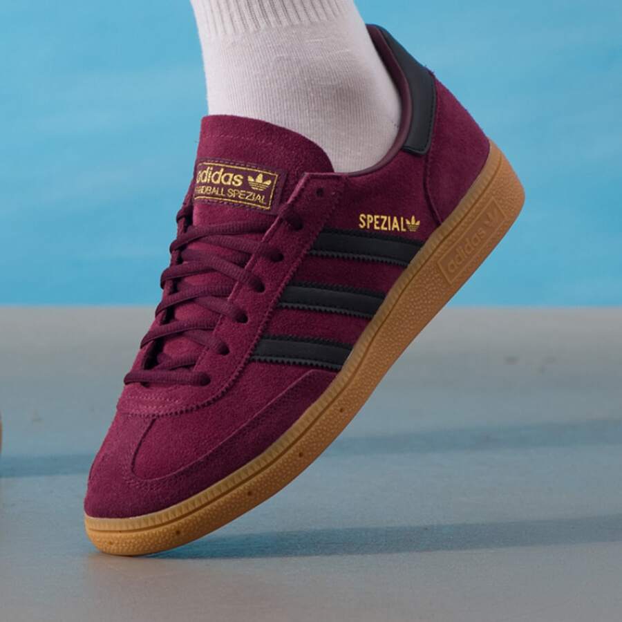 Adidas Originals HANDBALL SPEZIAL - Versatile And Comfortable German Training Shoes, Unisex, Burgundy - Burgundy - View 1