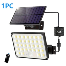 Nueva llegada Luz de pared dividida con carga solar Sensor de movimiento inteligente PIR Control remoto infrarrojo para el patio - T-127 - Ver 12
