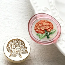 1个3D立体加厚蜡封头，浮雕花朵印章，适用于信封/贺卡/礼品盒DIY装饰印章 - 單件 - 查看 24