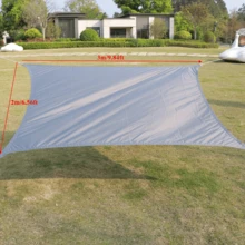 1 件深灰色长方形遮阳帆 6.5x9.8 英尺 - 适用于庭院、露台和泳池的防晒，防紫外线防风遮阳布 - 深灰色 - 查看 4