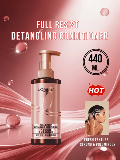 L’Oreal Paris 100/400毫升抗皱柔顺护发素，强韧脆弱发丝，增加发量，蕴含生姜提取物和OCT头皮因子，滋养头皮健康，深层清洁油性毛囊，重建健康的头皮环境，滋养发丝，令秀发清新亮泽，持久光泽，适合脆弱/细软发质，每日清洁滋养，日常护发必备。