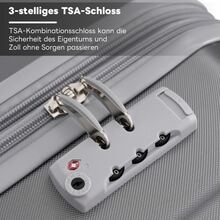 Luggage Set S, M, L, And XL (14-Inch + 20-Inch + 24-Inch + 28-Inch) – Comes With A Telescopic Metal Handle, 360° Double Wheels, TSA Lock Design, Hard-Shell Luggage Set, Stylish And Durable For A Wide Variety Of Uses - Grey - View 3