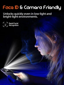 2pcs Full Coverage Privacy Tempered Glass Screen Protector Compatible With IPhone 15 Pro Max / 16 Pro / 17, Anti-Spy, Anti-Fingerprint, Smooth Touch, Scratch Resistant - Black - View 9