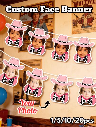 1/5/10/20 piezas Pancarta personalizada con foto - Decoración de fiesta de cumpleaños con foto, Pancarta de cumpleaños personalizada, Guirnalda de cumpleaños, Pancarta con foto, Pancarta con cara de cumpleaños, Fiesta de cumpleaños, Pancarta con cara de fiesta, Adecuado como regalo conmemorativo para familiares, amigos, parejas, mejores amigos, cónyuges, padres y hermanos, regalos creativos de Navidad, regalos de fiesta