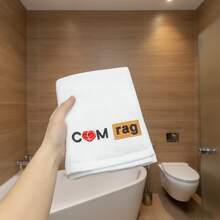 1pc 30*30cm Embroidered Letter Funny Washcloth, Suitable As Gift For Boyfriend, Wedding/Honeymoon, Thanksgiving, Christmas, Valentine's Day, Partner's Birthday, Anniversary, White Elephant, Gag Gift - Multicolor - View 8