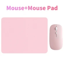 Wireless Bluetooth Mouse With Mouse Pad, Compatible With (IOS 13.1.2 And Above)/Laptop/, Silent Mini Mouse, Compatible With Android/Windows/Linux Systems, PU Leather Solid Color Mouse Pad, Suitable For Home, Office, School - Multicolor - View 12