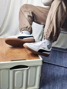 Giày thể thao cổ thấp PUMA Army Trainer phong cách retro, unisex, màu trắng/xám/đen - Trắng xám đen - Xem 8