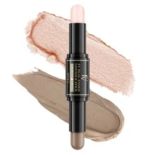 FV Waterproof Highlighter Stick - WarmTone Dual-Ended Highlighter & Contour Stick Brightens Nose Shadows Multi-Functional Contouring Stick Brand Beauty Makeup,Top Choicer Y2K Dreamy Fashion Ideal Pick Birthday & Party Gift Best Color Payoff - #01FairLight - 查看 9