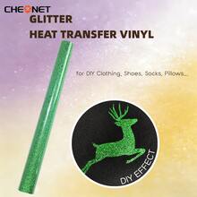 CHEONET Glitter Heat Transfer Vinyl Roll - Vibrant Multi-Color Heat Transfer Vinyl For DIY Fabric Name Tags, T-Shirts And Party Decorations, Easy To Cut, Perfect Iron-On Vinyl For DIY Fabric Projects And Garment Design - Multicolor - View 48