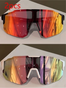 新款男女通用户外运动时尚太阳镜，采用纤细镜框设计，适合骑行。它们是骑行、跑步、赛车、驾驶、街头运动、户外健身和日常佩戴的理想之选，兼具时尚感和防护性。 - 彩色 - 查看 16