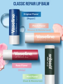 Vaseline 3.5克经典滋养亮泽润唇膏（玫瑰花蕾香型） - 保湿亮泽的玫瑰色润唇膏，蕴含大马士革玫瑰精油和白莲籽油，令双唇柔软亮泽，完美呵护干燥双唇 - 經典修護煥採潤唇膏-玫瑰花蕾口味 - 查看 9
