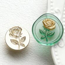 1个3D立体加厚蜡封头，浮雕花朵印章，适用于信封/贺卡/礼品盒DIY装饰印章 - 單件 - 查看 26