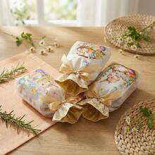 50个复活节兔子抽绳礼品袋，卡通兔耳朵造型，带提手塑料糖果袋，可用于盛装复活节糖果，也适用于节日派对、生日或复活节派对用品。 - 多色 - 查看 3