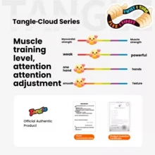 Tangle Official Genuine Twist Toy Cloud Series, Marble Series Stress Relief Toy, ADHD Focus Training Finger Toy - Multicolor - View 7