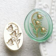 1个3D立体加厚蜡封头，浮雕花朵印章，适用于信封/贺卡/礼品盒DIY装饰印章 - 單件 - 查看 12