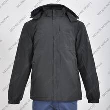 Waterproof Jacket With Thermal Lining, Resistant To Water And Wind. - 黑色 - 查看 3