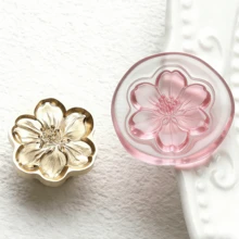 1个3D立体加厚蜡封头，浮雕花朵印章，适用于信封/贺卡/礼品盒DIY装饰印章 - 單件 - 查看 2