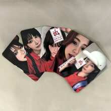 Set de 5 tarjetas fotográficas de grupo de chicas, tarjetas coleccionables de fans, impresión laminada brillante a doble cara - Multicolor - Ver 5