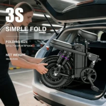 Adult Electric Bicycle, 700W Motor, 36V 15Ah Battery, 14 Inch Thick Tire Electric Bicycle, Top Speed Of 28mph, Range Of 45 Miles, All Terrain Electric Bicycle - 黑色 - 查看 7