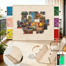 2000 Piece Tilted Jigsaw Puzzle Board With 2-In-1 Puzzle Stand And Cover, Lightweight Puzzle Board With 6 Drawers, Portable Felt Puzzle Table, Suitable For Adults - Camel - View 5