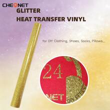 CHEONET Glitter Heat Transfer Vinyl Roll - Vibrant Multi-Color Heat Transfer Vinyl For DIY Fabric Name Tags, T-Shirts And Party Decorations, Easy To Cut, Perfect Iron-On Vinyl For DIY Fabric Projects And Garment Design - Multicolor - View 62