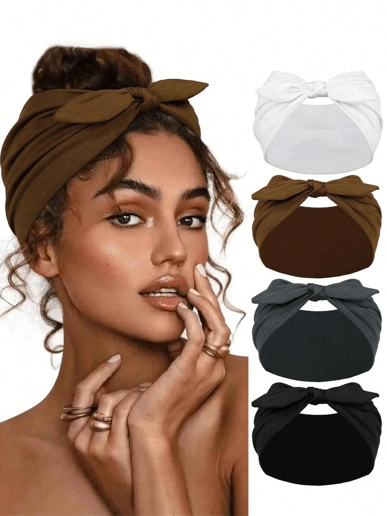 Bow Wide Headband Elastic Headscarf Non-Slip Headband Women's Sport Headband For Yoga Fitness Outdoor Sports Casual Vacation Hair Yoga Gym Accessories Fitness Equipment Workout Sets Summer Outfits For Women Camping Polka Dot