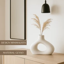 Abstract Vase Nordic Minimalist Decorative Boho Bohochic Modern Sculpture 13CM - trắng - Xem 2