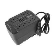 Regulador de Voltaje 650VA Stylos 8 Contactos Protección contra Picos y Variaciones de Energía para Electrónicos y Computadoras - Tipo de Enchufe A USA (110-127V) - Ver 3