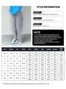 NVFelix Mẫu quần jeans ống đứng dáng rộng mới năm 2026 dành cho nữ, thiết kế mài bạc kiểu cổ điển, phong cách đường phố Y2K thanh lịch, chất liệu vải không co giãn, thích hợp cho mùa xuân/hè, màu xám nhạt. - Màu Xám nhạt - Xem 6