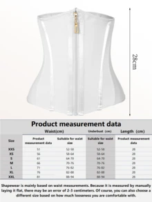 1 pieza Cinturilla Moldeadora con Cremallera Frontal, Shapewear para Mujer, Moldeador Corporal de Alta Compresión - Blanco - Ver 2