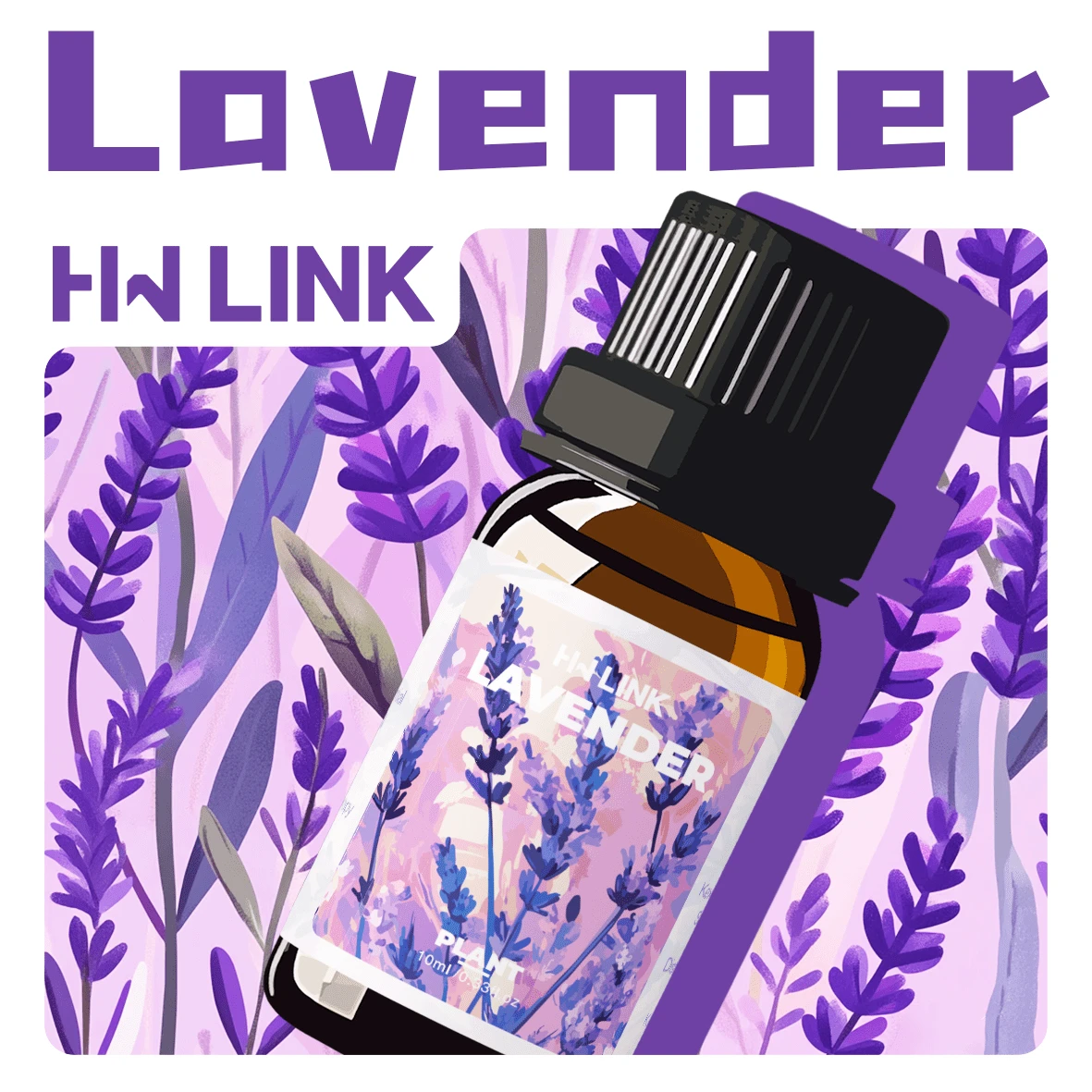 HWLINK 10ml薰衣草精油植物油，適用於加濕器/香氛擴香機/擴香蠟燭製作，節日禮物