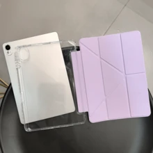 Redmi Pad2 11吋 2025 平板保護殼，時尚智慧 Y 型折疊支架保護套，高透明壓克力背板，可客製化 DIY，頂級 PU 皮革，附自動休眠/喚醒保護蓋，相容 Redmi Pad SE 11吋 2023/7 11.2吋平板保護殼，相容 Matepad SE 11吋 2024/Matepad 11.5S 平板保護殼 - Y折疊 - 查看 25
