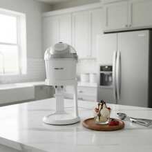 DuVlo Máquina Para Hacer Helado Sokany 1L Eléctrica Blanca, Heladera Automática Rápida y Fácil de Usar, Ideal para Helados Caseros, Sorbetes y Postres Congelados en Casa - Tipo de Enchufe A USA (110-127V) - Ver 2