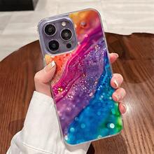 Hilo de plumas de colores fluidos Funda para teléfono impresa, paquete individual, material transparente de TPU + PC, compatible con carga inalámbrica magnética, a prueba de golpes, resistente a rayones, compatible con iPhone 17 Pro Max/17/17 Pro/17/11/12/12 Pro/12 Plus/13/13 Pro/13 Plus/13 Pro Max/14/14 Plus/14 Pro/14 Pro Max/15/15 Plus/15 Pro/15 Pro Max/16/16 Plus/16 Pro/16 Pro Max/16e, S25 Ultra/S24 Plus/S23+/S22/A35/A55/A15/A16/A36/A56/A26/A54/S25 Edge - transparente - Ver 8