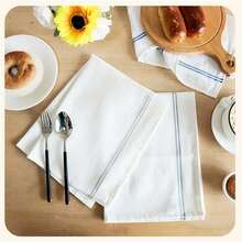 3件套北欧简约条纹设计餐巾，纯棉厨房巾套装 - 多色 - 查看 6