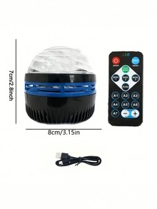 1 pieza Proyector de galaxia con efectos dinámicos de nebulosa, nube y ola, proyector de luz nocturna LED con control remoto, adecuado para dormitorio, sala de estar, cine en casa, techo, fiesta de DJ, iluminación de ambiente para sala de baile - Multicolor - Ver 7