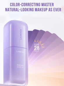 Laneige SKIN VEIL BASE_EX 亮白粉底液 40 - 70毫升/2.36盎司 - 暖色调，减少50%黄色底调，SPF28 PA++，多效合一，有效抵抗肌肤刺激，保湿控油，蕴含5种关键成分，打造自然无瑕妆容，适合日常防晒和妆前打底。 - 淡紫色 - 查看 9