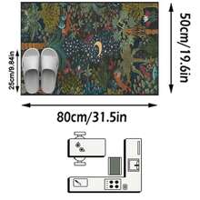 1pc Modern Nature Floral & Plant & Star Moon Pattern Area Rug/Carpet/Bath Mat/Door Mat/Runner, Soft Thick Washable Rug For Hallway, Bathroom, Kitchen, Bedroom, Living Room, Versatile Home Decor - Multicolor - View 13