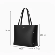 4 件装手提包挎包斜挎包零钱包，女士最佳工作包绗缝细节包套装，女包套装，书包套装，大容量，便携，商务休闲，适合少女女大学生，非常适合返校、大学、中学、高中、工作、商务、通勤 - 黑色 - 查看 4