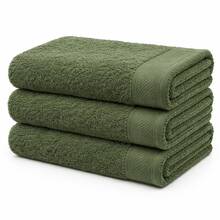 Toalha de Rosto Verde Premium Lisa Macia 500g - Branco - Visão 2