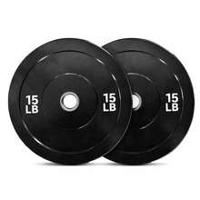 2pcs Discos para Barra de Pesas/Mancuernas para Gym,Ejercicio,Crossfit - Negro - Ver 1