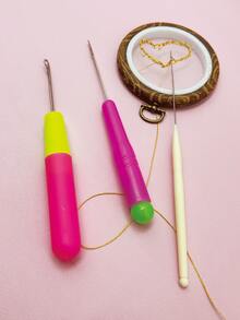 3pcs Wig Hook Needle Set / Tongue Wig Hook Needle / Tufting Gun Threader / Beading Tool / Braid Hook Needle Kit, Curved Lock Hook For Carpet Making - Tongue Crochet - View 6