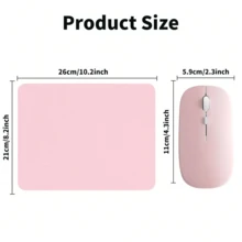 Wireless Bluetooth Mouse With Mouse Pad, Compatible With (IOS 13.1.2 And Above)/Laptop/, Silent Mini Mouse, Compatible With Android/Windows/Linux Systems, PU Leather Solid Color Mouse Pad, Suitable For Home, Office, School - Multicolor - View 8