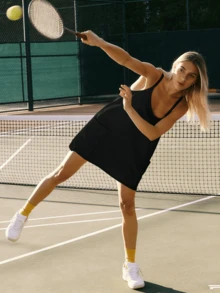Women Short Dresses - Black - View 7