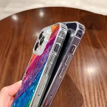 Hilo de plumas de colores fluidos Funda para teléfono impresa, paquete individual, material transparente de TPU + PC, compatible con carga inalámbrica magnética, a prueba de golpes, resistente a rayones, compatible con iPhone 17 Pro Max/17/17 Pro/17/11/12/12 Pro/12 Plus/13/13 Pro/13 Plus/13 Pro Max/14/14 Plus/14 Pro/14 Pro Max/15/15 Plus/15 Pro/15 Pro Max/16/16 Plus/16 Pro/16 Pro Max/16e, S25 Ultra/S24 Plus/S23+/S22/A35/A55/A15/A16/A36/A56/A26/A54/S25 Edge - transparente - Ver 7