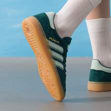 adidas originals HANDBALL SPEZIAL 經典百搭 低筒 板鞋 女款 綠色 - 綠色 - 查看 4